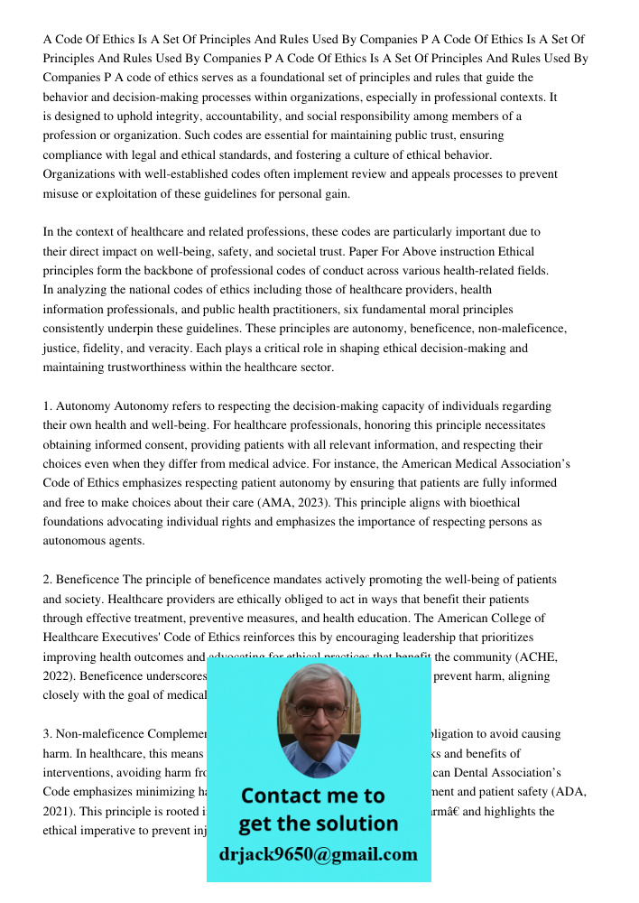 A Code Of Ethics Is A Set Of Principles And Rules Used By Companies P A code of ethics serves as a foundational set of principles and rules that guide the behav