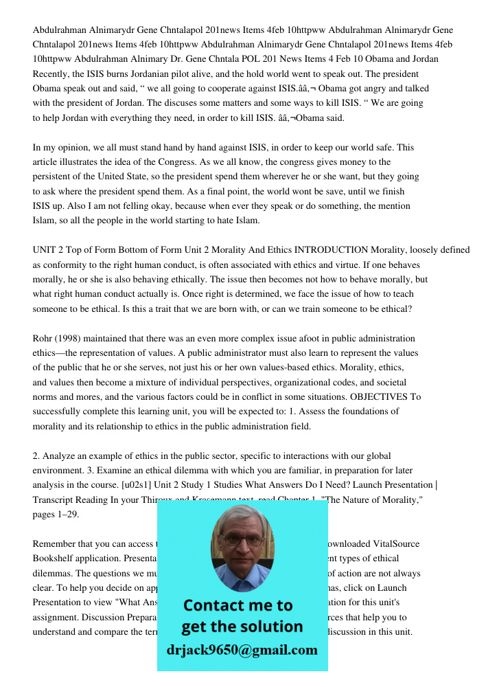 Abdulrahman Alnimarydr Gene Chntalapol 201news Items 4feb 10httpww Abdulrahman Alnimary Dr. Gene Chntala POL 201 News Items 4 Feb 10 Obama and Jordan Recently, 