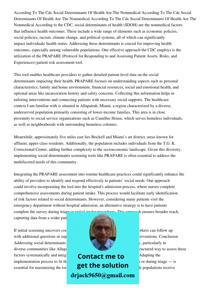 According To The Cdc Social Determinants Of Health Are The Nonmedical According to the CDC, social determinants of health (SDOH) are the nonmedical factors that