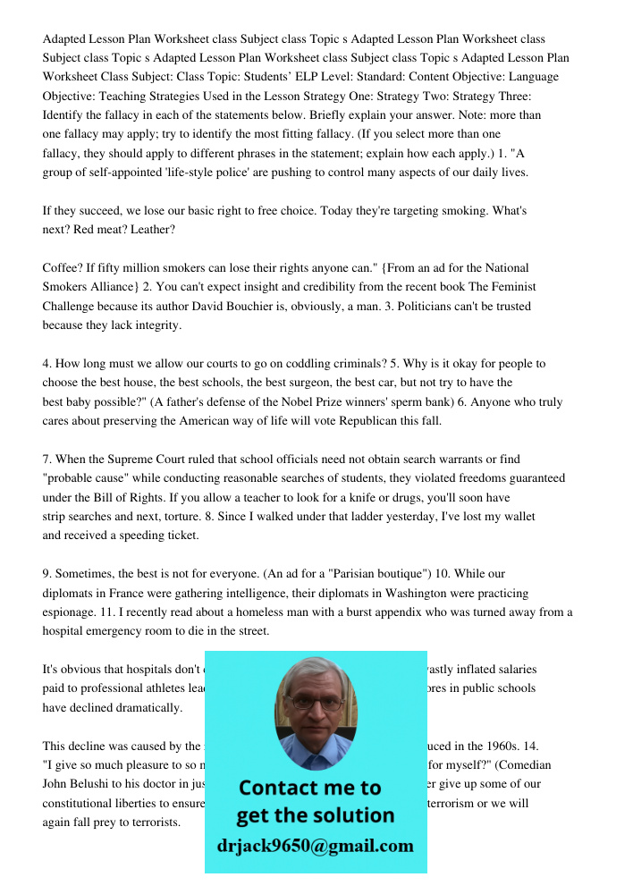 Adapted Lesson Plan Worksheet class Subject class Topic s Adapted Lesson Plan Worksheet Class Subject: Class Topic: Students’ ELP Level: Standard: Content Objec