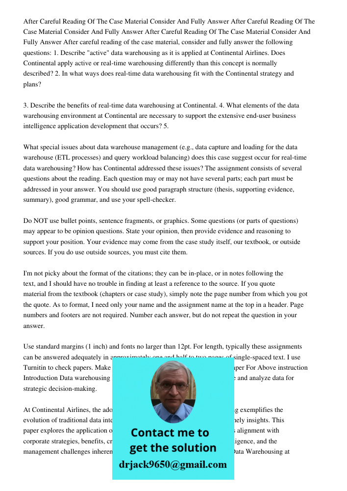 After Careful Reading Of The Case Material Consider And Fully Answer After careful reading of the case material, consider and fully answer the following questio