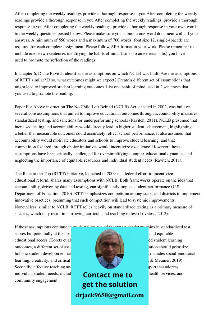 After completing the weekly readings provide a thorough response in you After completing the weekly readings, provide a thorough response in your own words to t