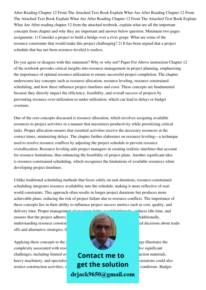 After Reading Chapter 12 From The Attached Text Book Explain What Are After reading chapter 12 from the attached textbook, explain what are all the important co