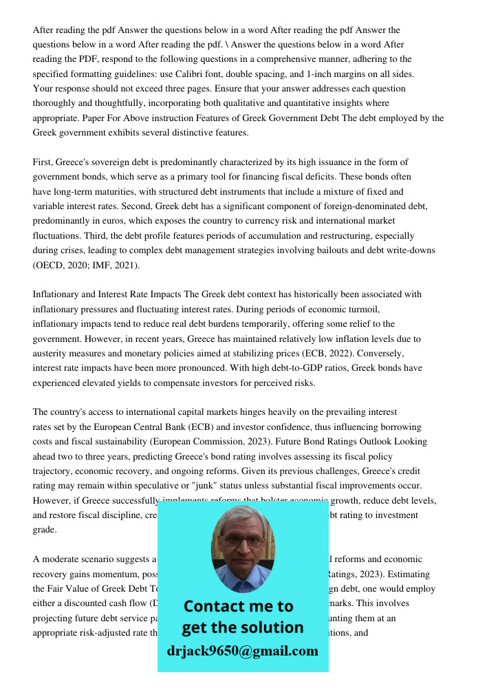 After reading the pdf Answer the questions below in a word After reading the PDF, respond to the following questions in a comprehensive manner, adhering to the 