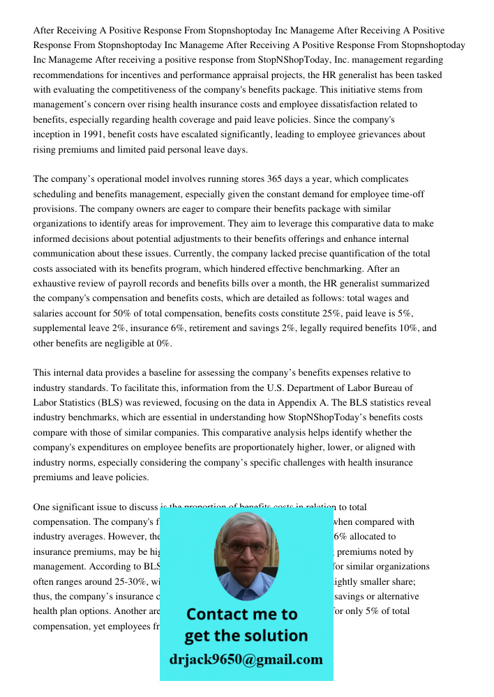 After Receiving A Positive Response From Stopnshoptoday Inc Manageme After receiving a positive response from StopNShopToday, Inc. management regarding recommen