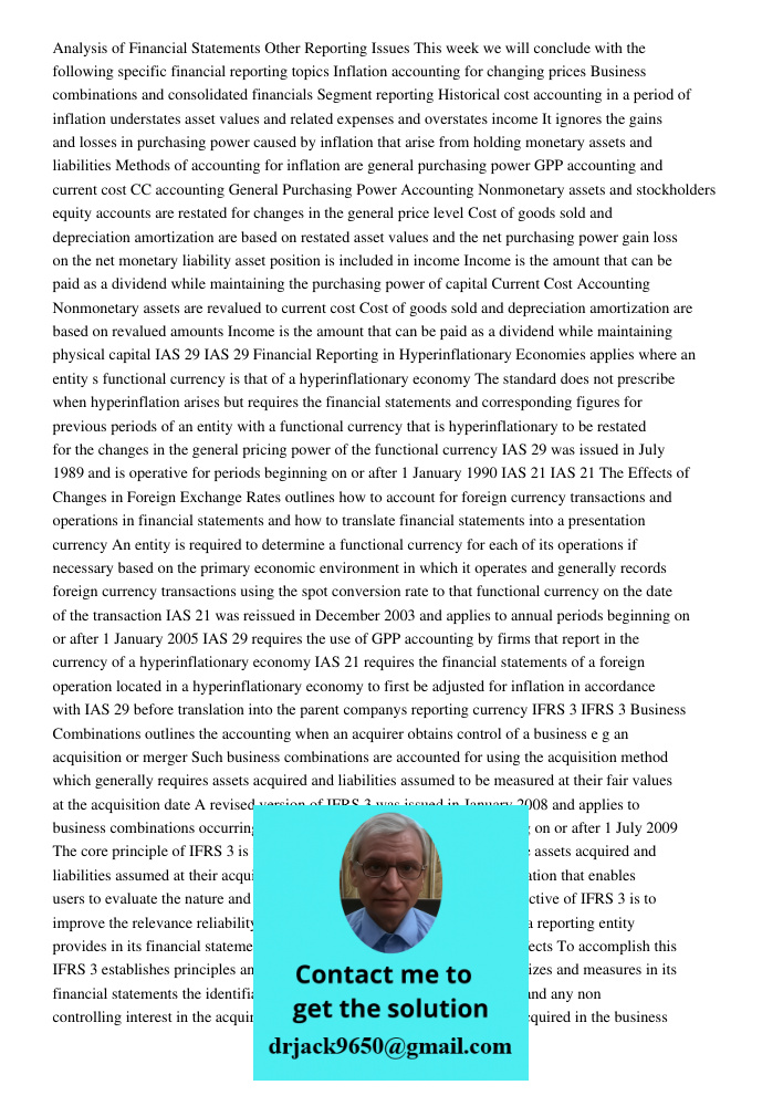 Paper For Above instruction The analysis of financial statements and other reporting issues is crucial for understanding the health, performance, and prospects 