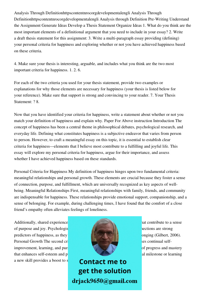 Analysis through Definition Pre-Writing Understand the Assignment Generate Ideas Develop a Thesis Statement Organize Ideas 1. What do you think are the most imp