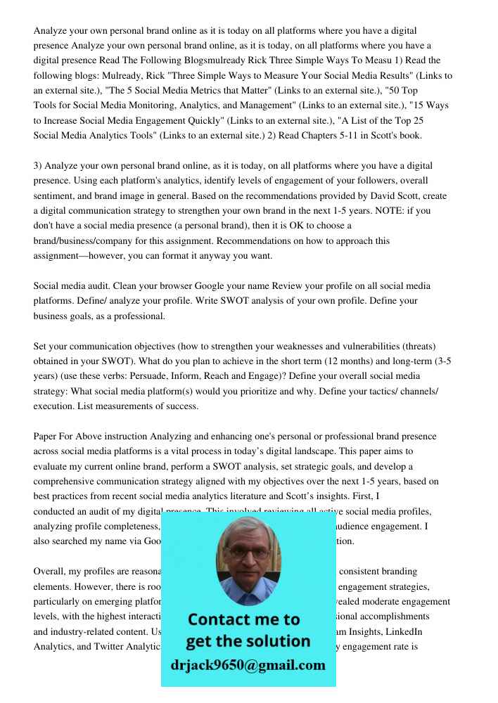 Read The Following Blogsmulready Rick Three Simple Ways To Measu 1) Read the following blogs: Mulready, Rick "Three Simple Ways to Measure Your Social Media Res