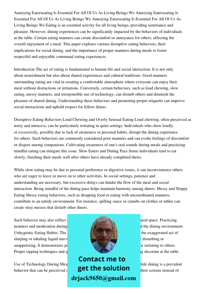 Annoying Eaterseating Is Essential For All Of Us As Living Beings We Eating is an essential activity for all living beings, providing sustenance and pleasure. H