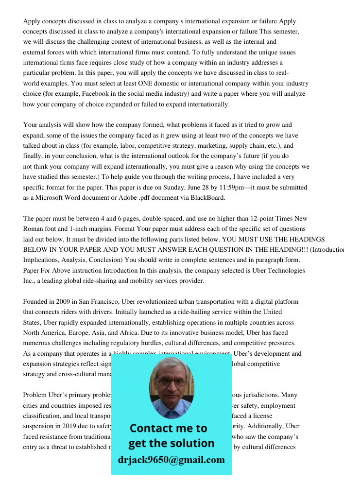 This semester, we will discuss the challenging context of international business, as well as the internal and external forces with which international firms mus