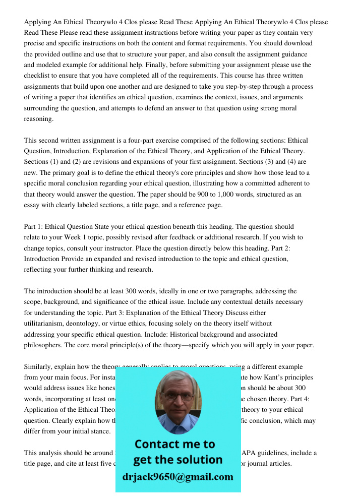 Please read these assignment instructions before writing your paper as they contain very precise and specific instructions on both the content and format requir