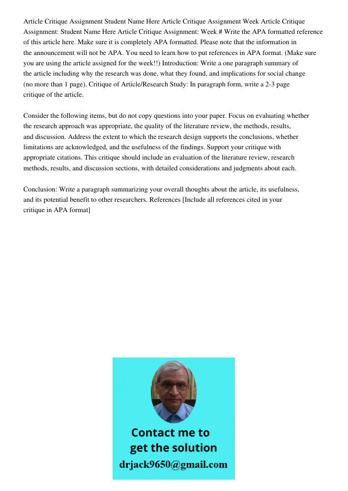 Write the APA formatted reference of this article here. Make sure it is completely APA formatted. Please note that the information in the announcement will not 