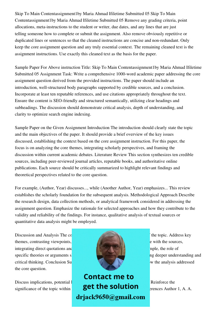 Remove any grading criteria, point allocations, meta-instructions to the student or writer, due dates, and any lines that are just telling someone how to comple
