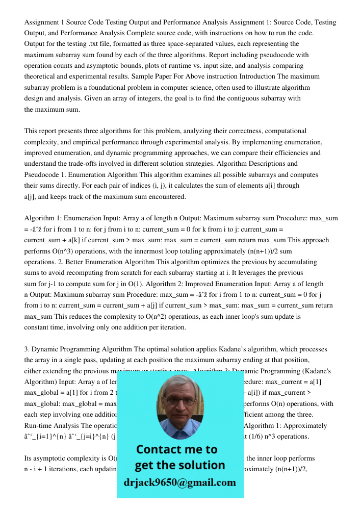 Complete source code, with instructions on how to run the code. Output for the testing .txt file, formatted as three space-separated values, each representing t