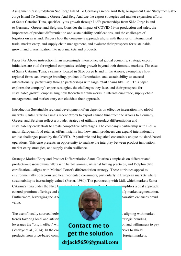 Analyze the export strategies and market expansion efforts of Santa Catarina Tuna, specifically its growth through Lidl's partnerships from São Jorge Island to 