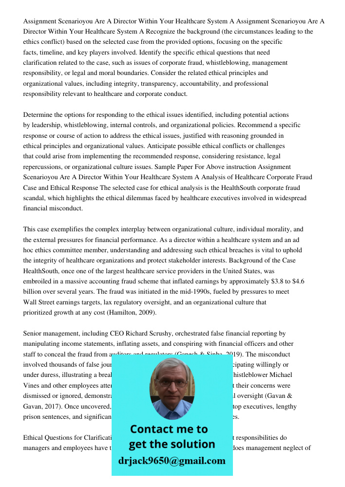 Recognize the background (the circumstances leading to the ethics conflict) based on the selected case from the provided options, focusing on the specific facts