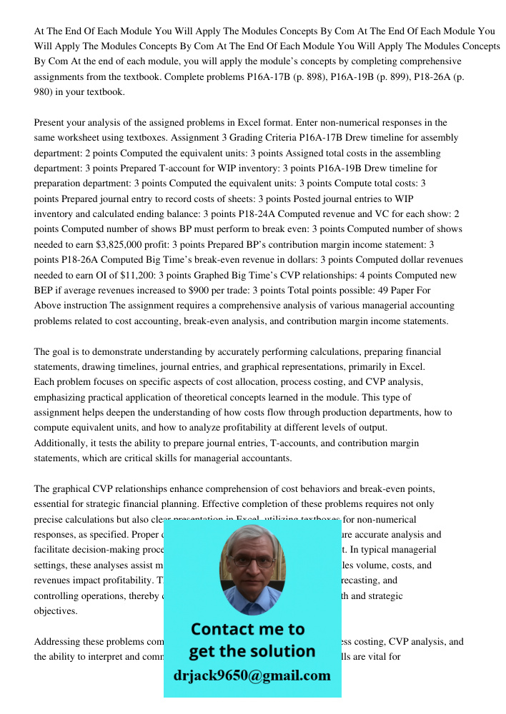 At The End Of Each Module You Will Apply The Modules Concepts By Com At the end of each module, you will apply the module’s concepts by completing comprehensive
