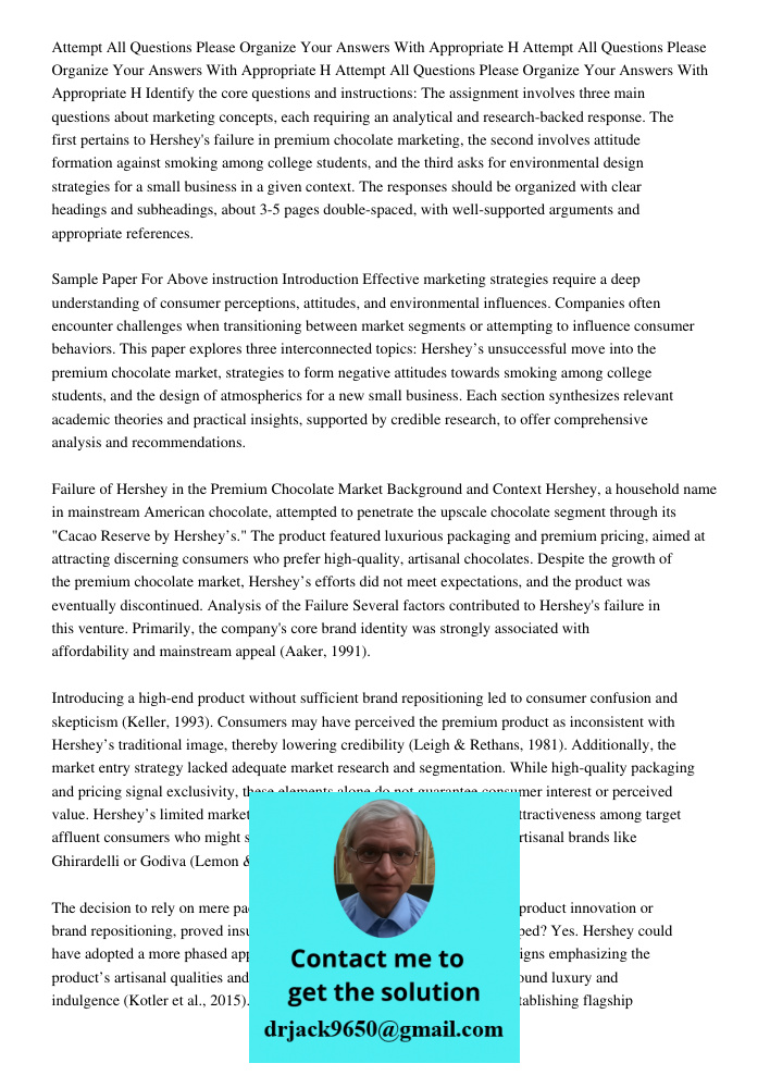 Attempt All Questions Please Organize Your Answers With Appropriate H Identify the core questions and instructions: The assignment involves three main questions