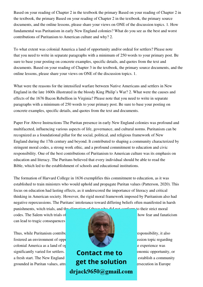 Based on your reading of Chapter 2 in the textbook, the primary source documents, and the online lessons, please share your views on ONE of the discussion topic