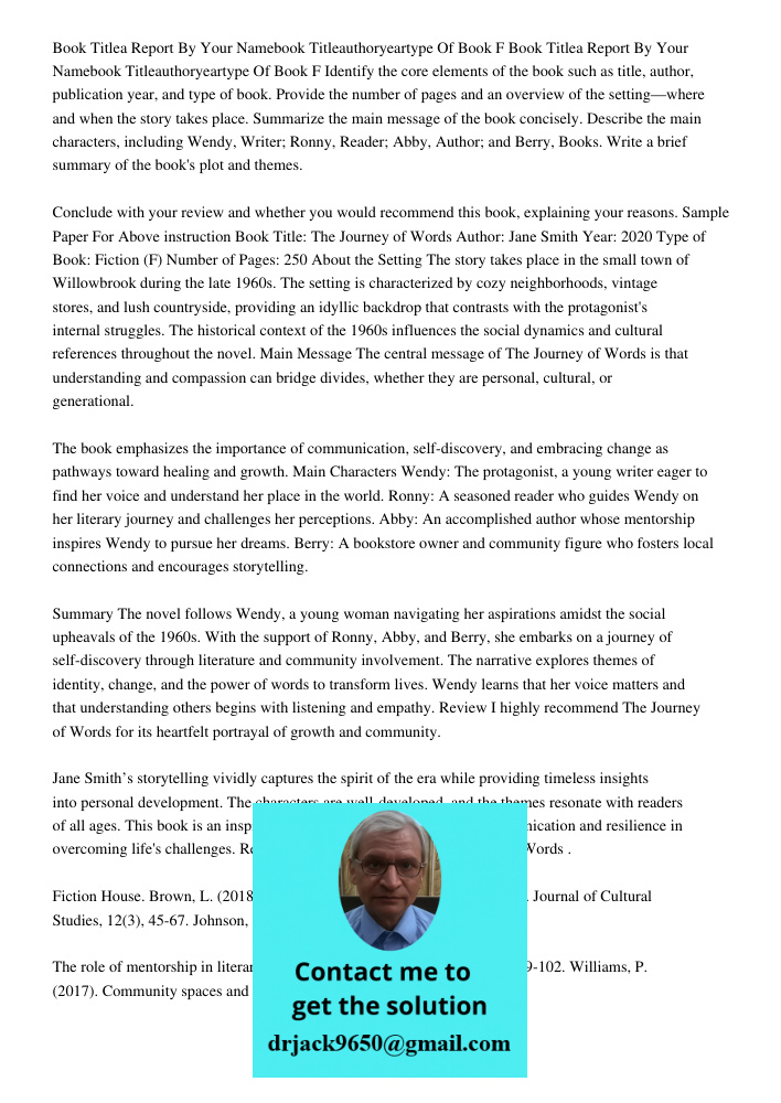 Identify the core elements of the book such as title, author, publication year, and type of book. Provide the number of pages and an overview of the setting—whe