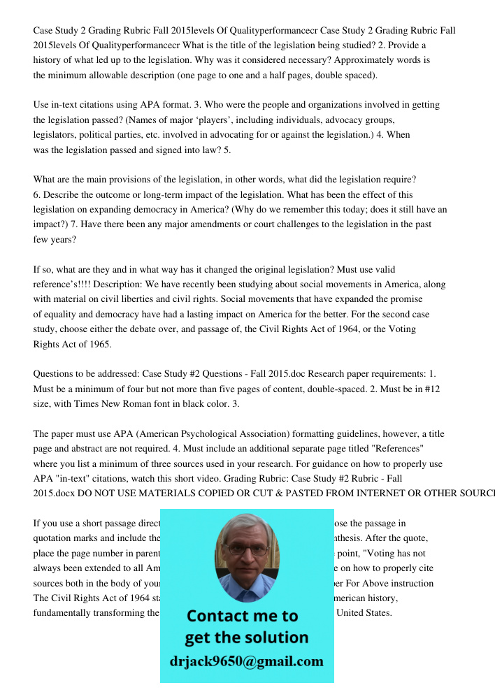 What is the title of the legislation being studied? 2. Provide a history of what led up to the legislation. Why was it considered necessary? Approximately words