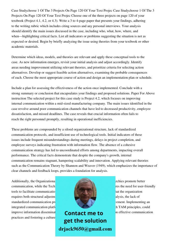 Choose one of the three projects on page 120 of your textbook (Project 4.1, 4.2, or 4.3). Write a 3 to 4-page paper that presents your findings, adhering to the