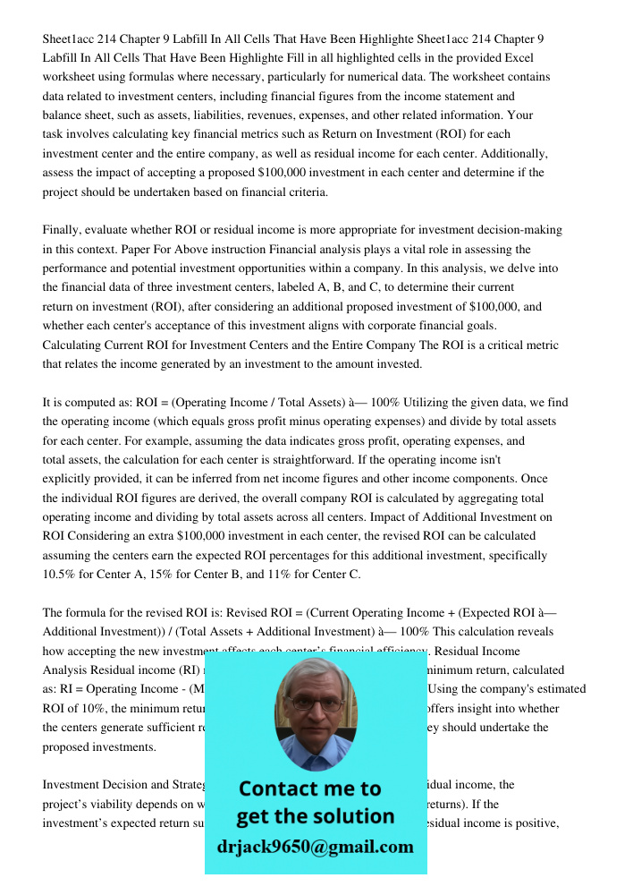 Fill in all highlighted cells in the provided Excel worksheet using formulas where necessary, particularly for numerical data. The worksheet contains data relat