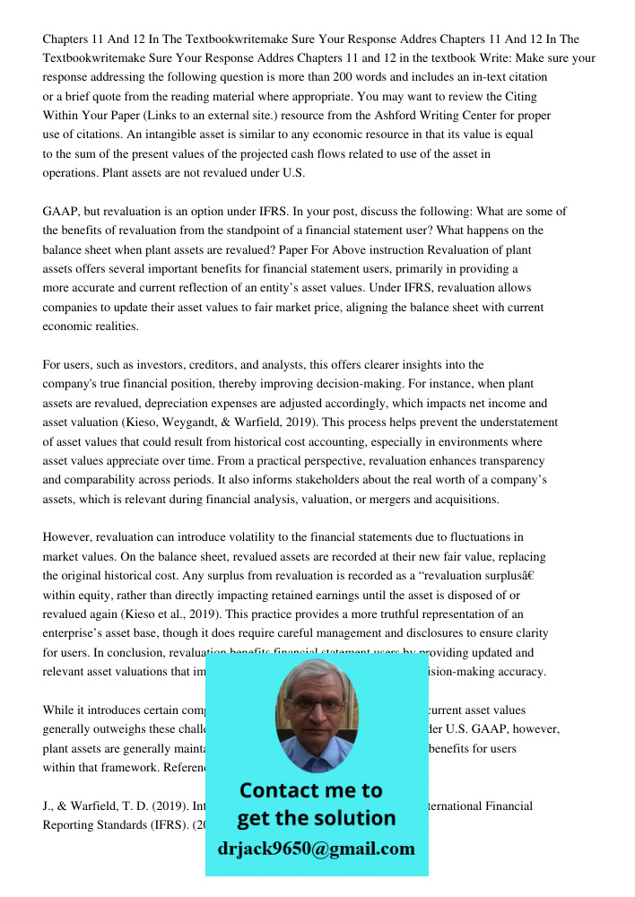 Chapters 11 and 12 in the textbook Write: Make sure your response addressing the following question is more than 200 words and includes an in-text citation or a