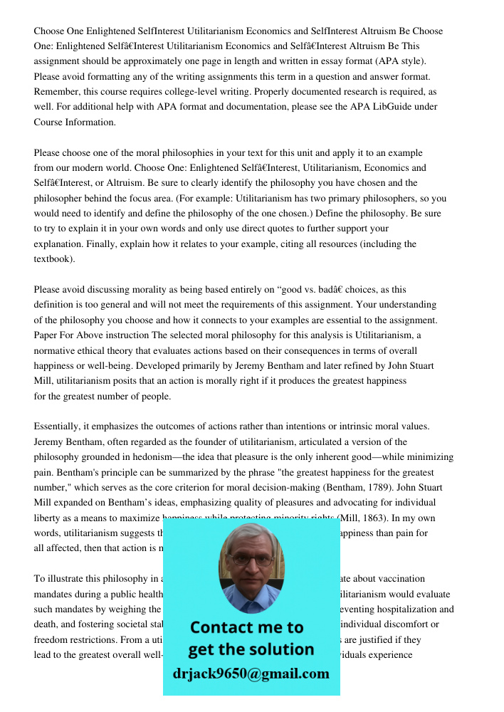 This assignment should be approximately one page in length and written in essay format (APA style). Please avoid formatting any of the writing assignments this 