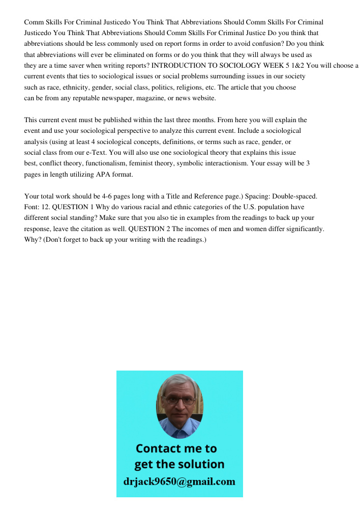 Comm Skills For Criminal Justice Do you think that abbreviations should be less commonly used on report forms in order to avoid confusion? Do you think that abb