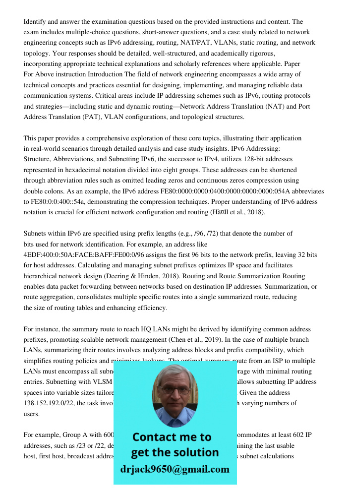 Identify and answer the examination questions based on the provided instructions and content. The exam includes multiple-choice questions, short-answer question