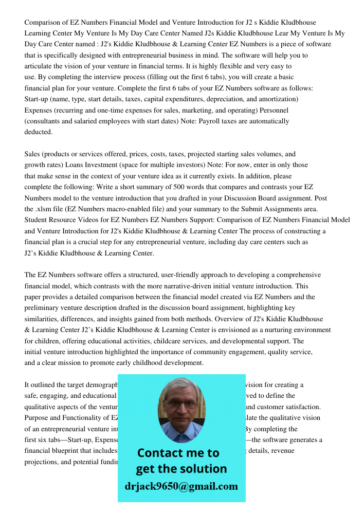 My Venture Is My Day Care Center Named J2s Kiddie Kludbhouse Lear My Venture Is My Day Care Center named : J2's Kiddie Kludbhouse & Learning Center EZ Numbers i