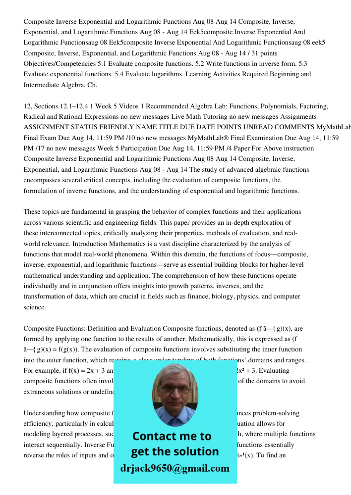 Eek5composite Inverse Exponential And Logarithmic Functionsaug 08 Eek5composite Inverse Exponential And Logarithmic Functionsaug 08 eek5 Composite, Inverse, Exp