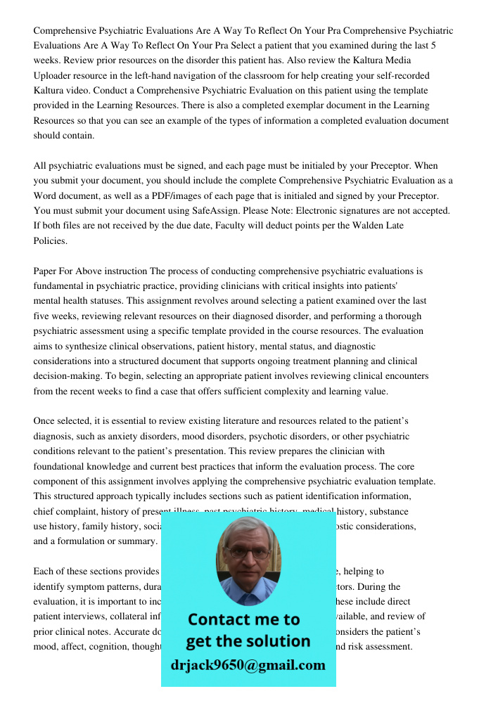 Select a patient that you examined during the last 5 weeks. Review prior resources on the disorder this patient has. Also review the Kaltura Media Uploader reso