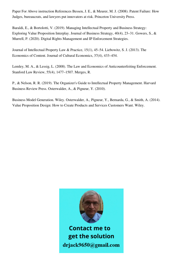 COPYRIGHT STRATEGYZER AG THE MAKERS OF BUSINESS MODEL GENERATION AND Develop a comprehensive analysis of strategic approaches to intellectual property managemen