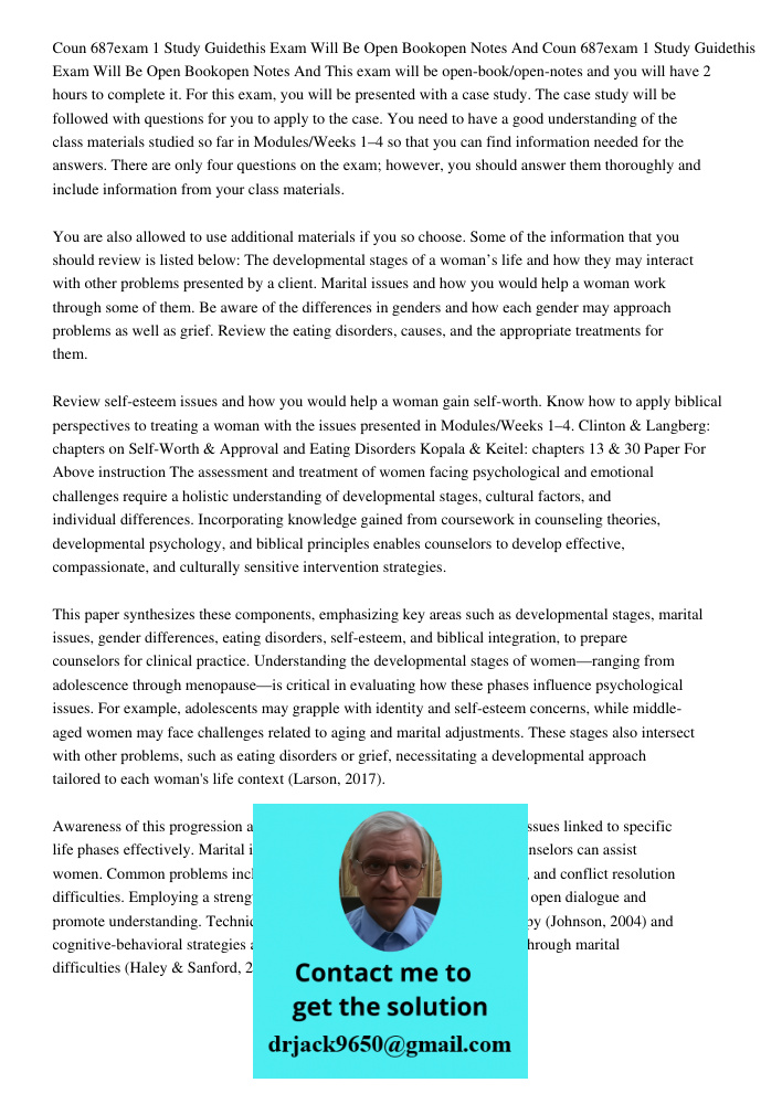 This exam will be open-book/open-notes and you will have 2 hours to complete it. For this exam, you will be presented with a case study. The case study will be 