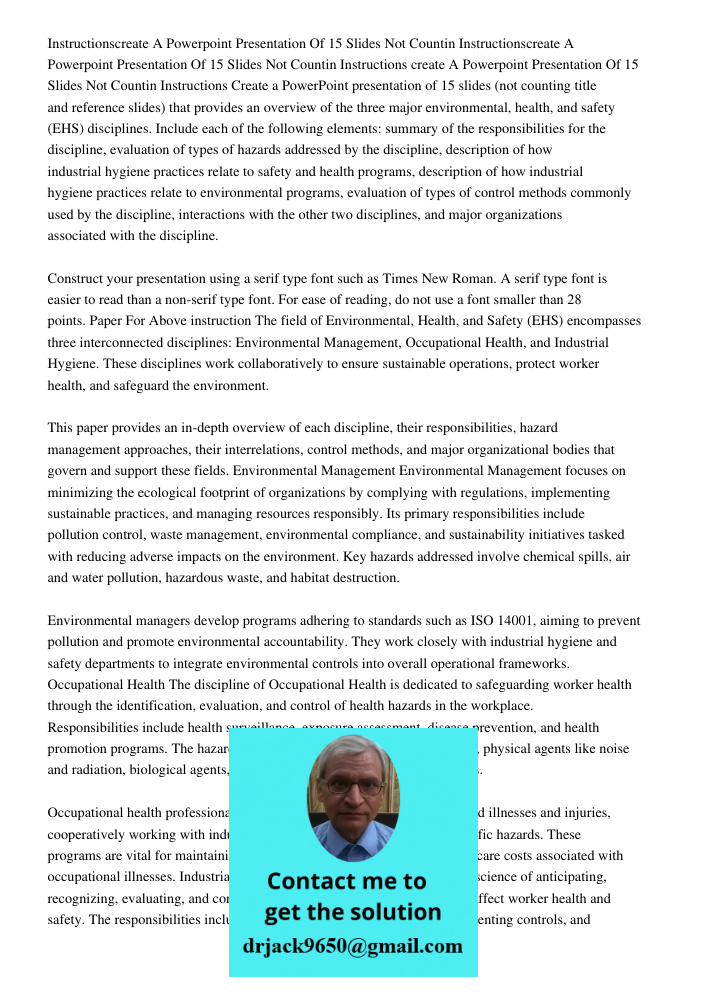 Instructions create A Powerpoint Presentation Of 15 Slides Not Countin Instructions Create a PowerPoint presentation of 15 slides (not counting title and refere