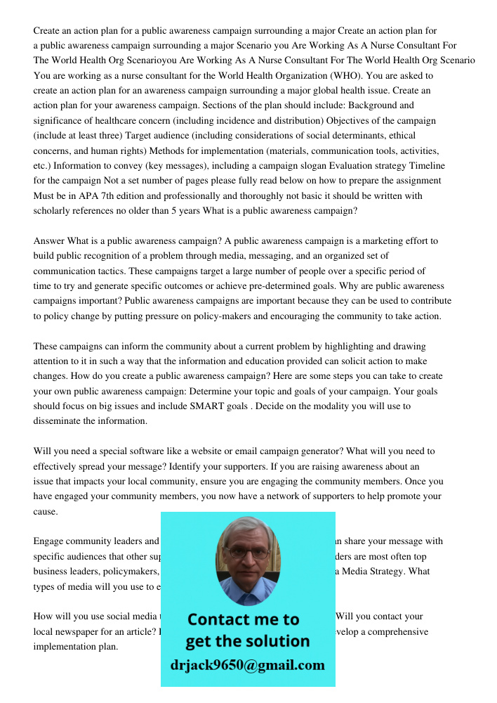 Scenario you Are Working As A Nurse Consultant For The World Health Org Scenarioyou Are Working As A Nurse Consultant For The World Health Org Scenario You are 