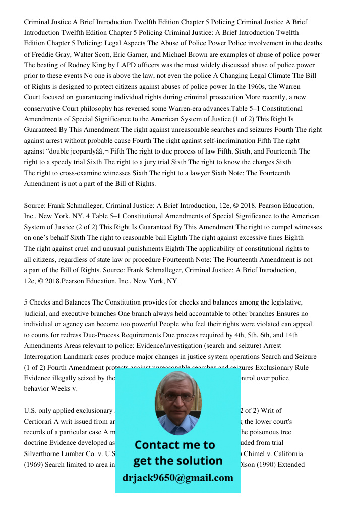 Criminal Justice: A Brief Introduction Twelfth Edition Chapter 5 Policing: Legal Aspects The Abuse of Police Power Police involvement in the deaths of Freddie G
