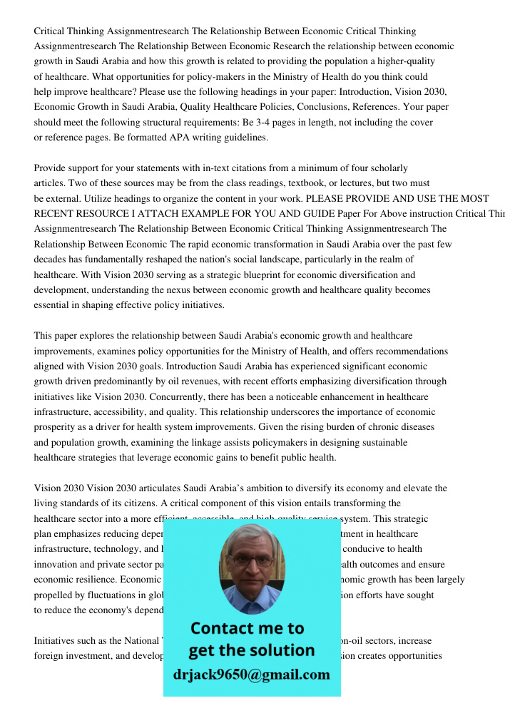 Research the relationship between economic growth in Saudi Arabia and how this growth is related to providing the population a higher-quality of healthcare. Wha