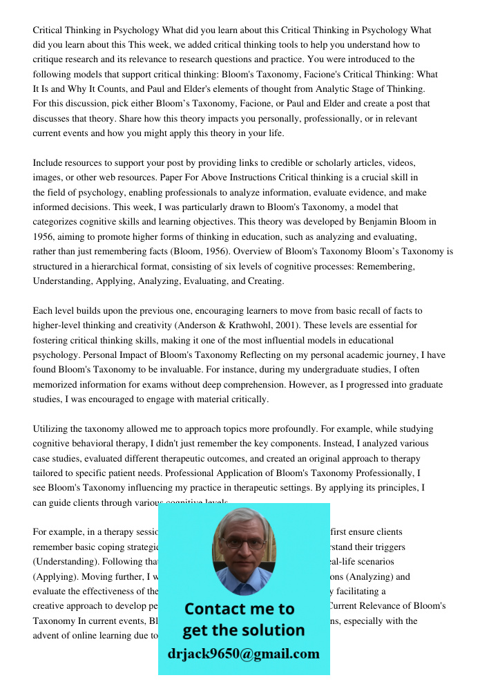 This week, we added critical thinking tools to help you understand how to critique research and its relevance to research questions and practice. You were intro