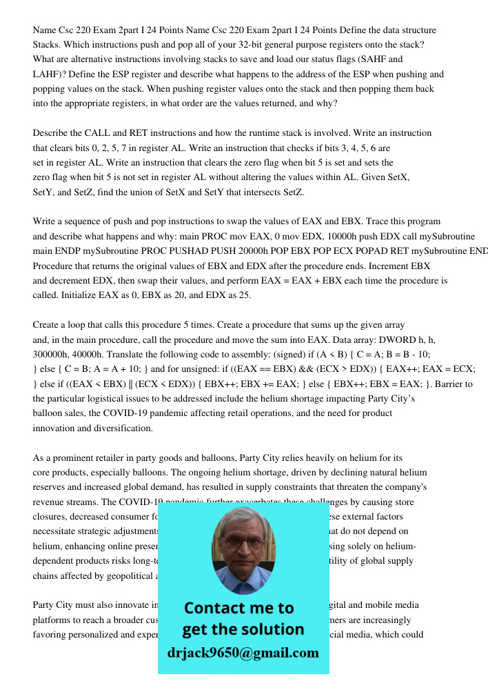 Define the data structure Stacks. Which instructions push and pop all of your 32-bit general purpose registers onto the stack? What are alternative instructions