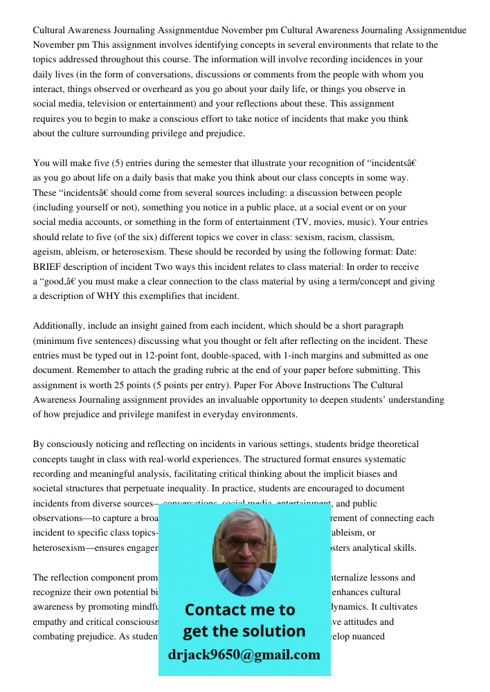 This assignment involves identifying concepts in several environments that relate to the topics addressed throughout this course. The information will involve r