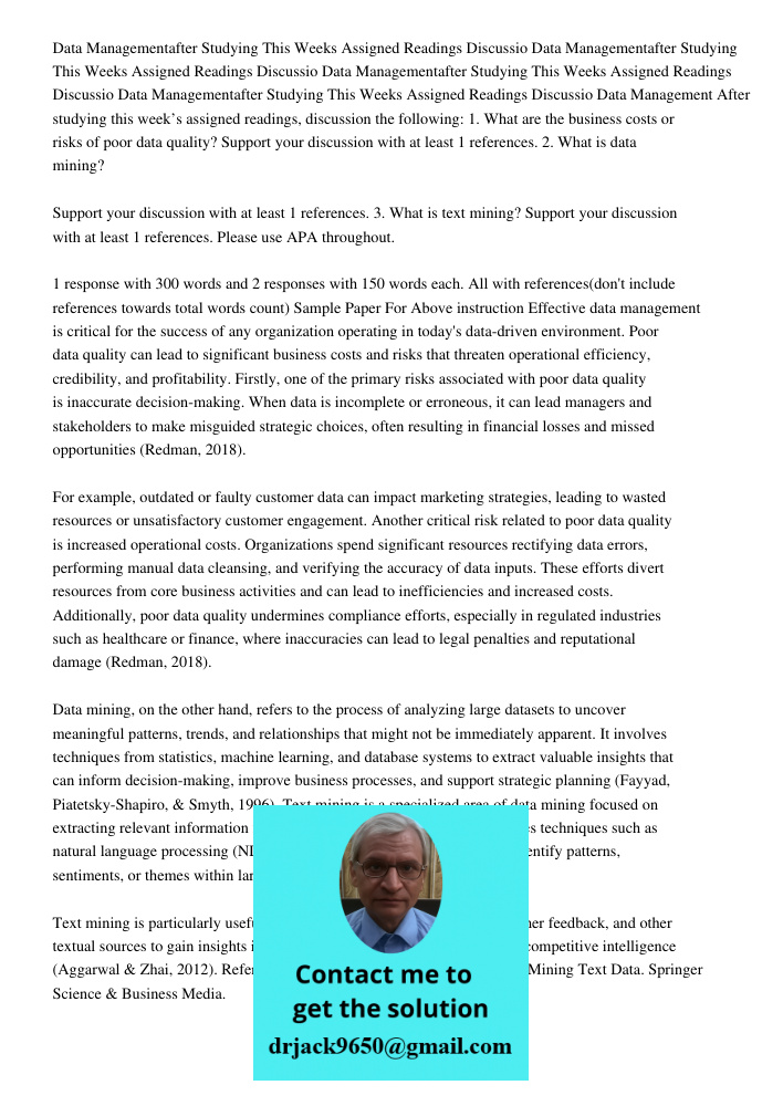 Data Managementafter Studying This Weeks Assigned Readings Discussio Data Managementafter Studying This Weeks Assigned Readings Discussio Data Management After 