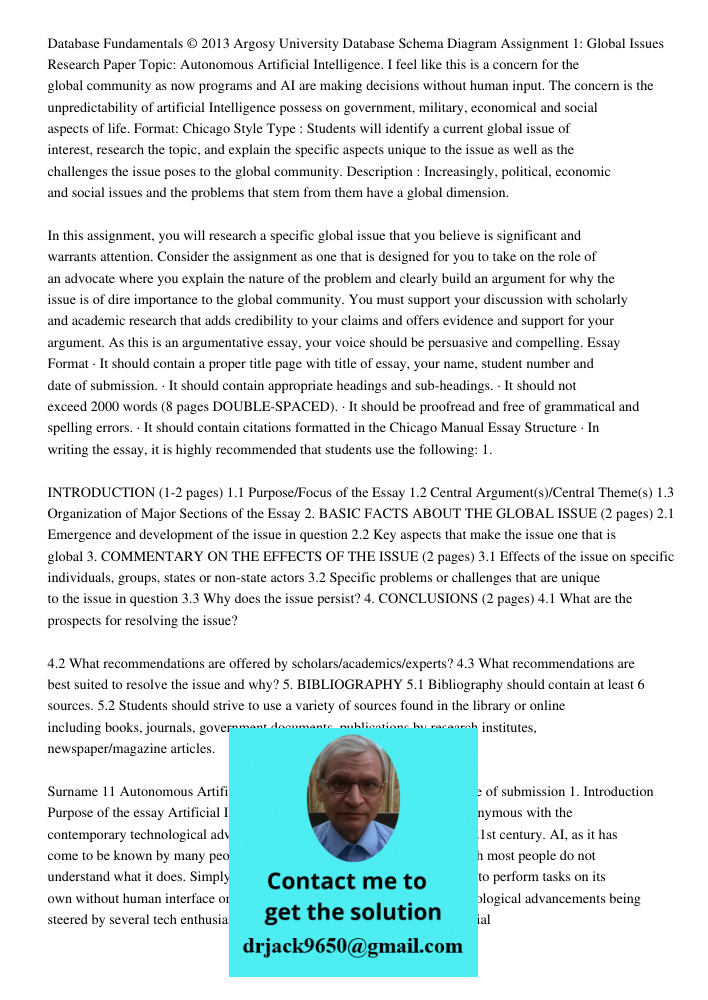 Page 1 Of 1 Database Fundamentals 2013 Argosy Universitydatabase Sch Database Fundamentals © 2013 Argosy University Database Schema Diagram Assignment 1: Global
