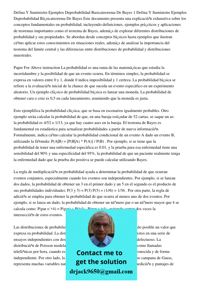 Este documento presenta una explicación exhaustiva sobre los conceptos fundamentales en probabilidad, incluyendo definiciones, ejemplos prácticos y aplicaciones