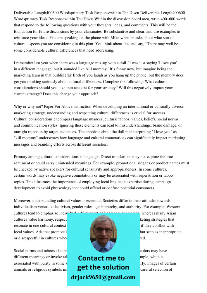 Within the discussion board area, write 400–600 words that respond to the following questions with your thoughts, ideas, and comments. This will be the foundati