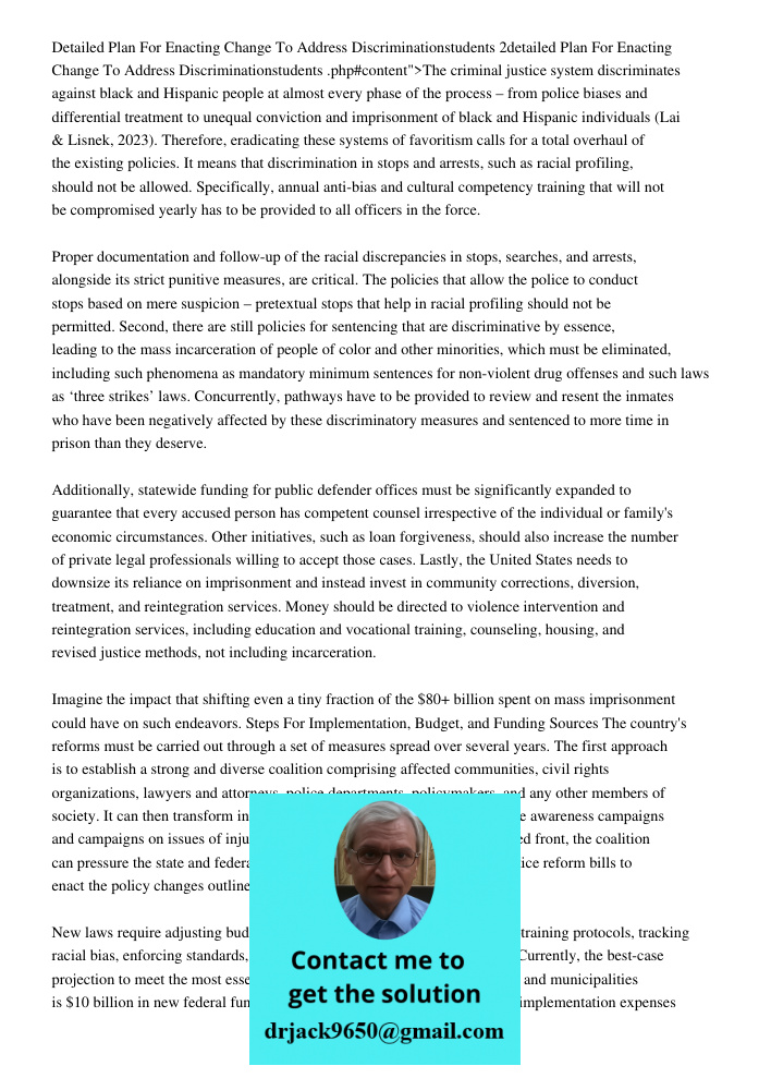 .php#content">The criminal justice system discriminates against black and Hispanic people at almost every phase of the process – from police biases and differen
