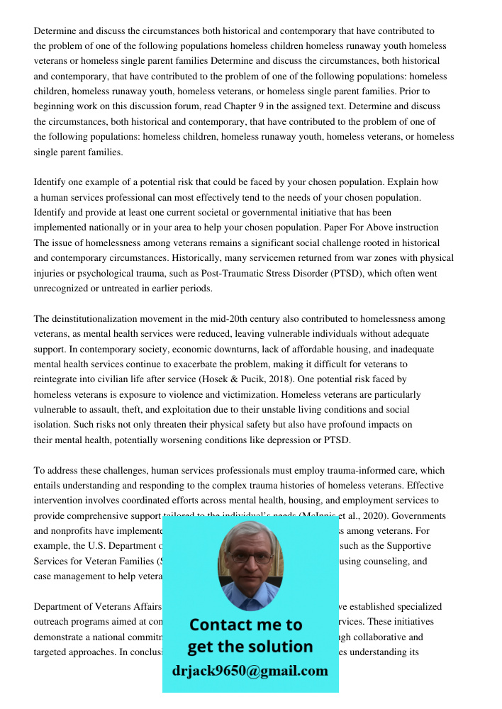 Prior to beginning work on this discussion forum, read Chapter 9 in the assigned text. Determine and discuss the circumstances, both historical and contemporary