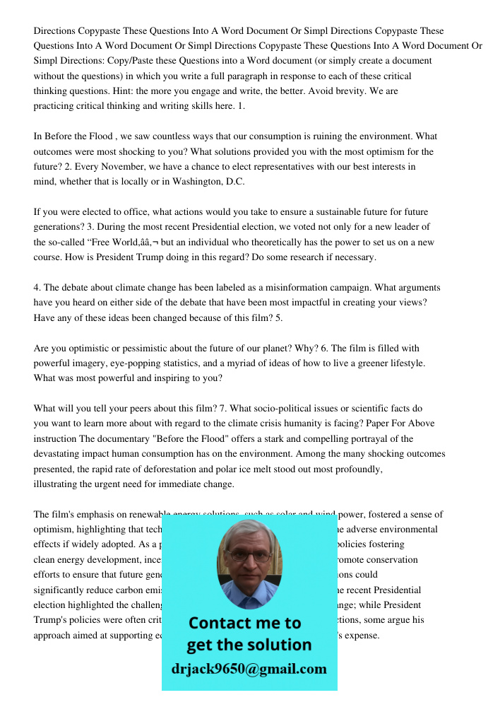 Directions Copypaste These Questions Into A Word Document Or Simpl Directions: Copy/Paste these Questions into a Word document (or simply create a document with